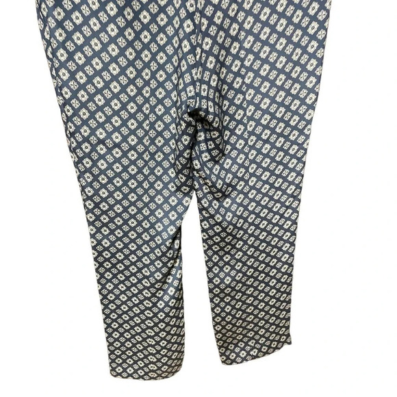 JOSEPH Ben Matt Silk Cravate Blue Diamond Print Silk Trouser Pants Size 42 US 10 - Picture 8 of 10